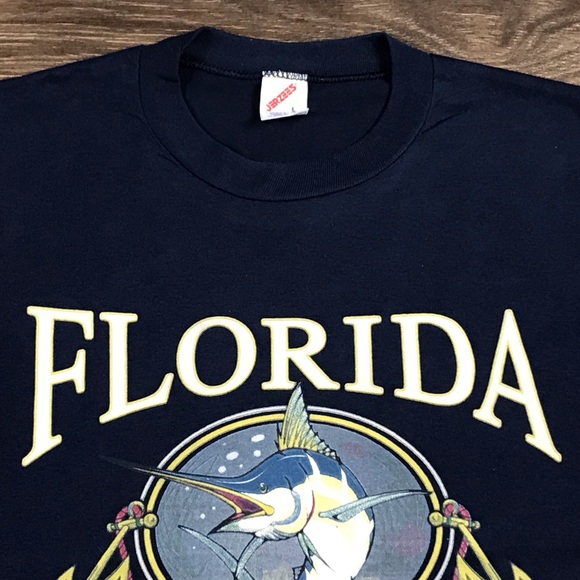 Jerzees Florida Offshore Challenge Men’s Vintage 90’s Fishing T-Shirt Size Large - Picture 2 of 7